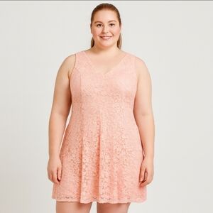 Love Chesley Pink Lace Dress Balletcore Cottagecore Coquette Girl Plus Size 2XL